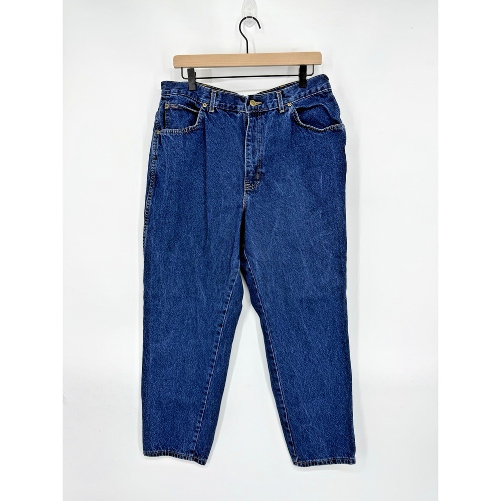 Vintage Chic Jeans Womens Tapered‎ Comfort Fit Dark Blue 26x28 Retro USA Denim